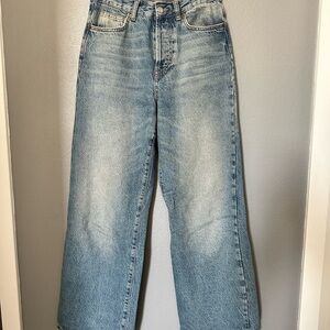 Topshop Denim Wide Leg Jeans